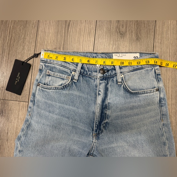 Rag & Bone BLOOMFIELD HARLOW MID-RISE FULL LENGTH STRAIGHT Vintage Stretch Sz 27 - Picture 8 of 13